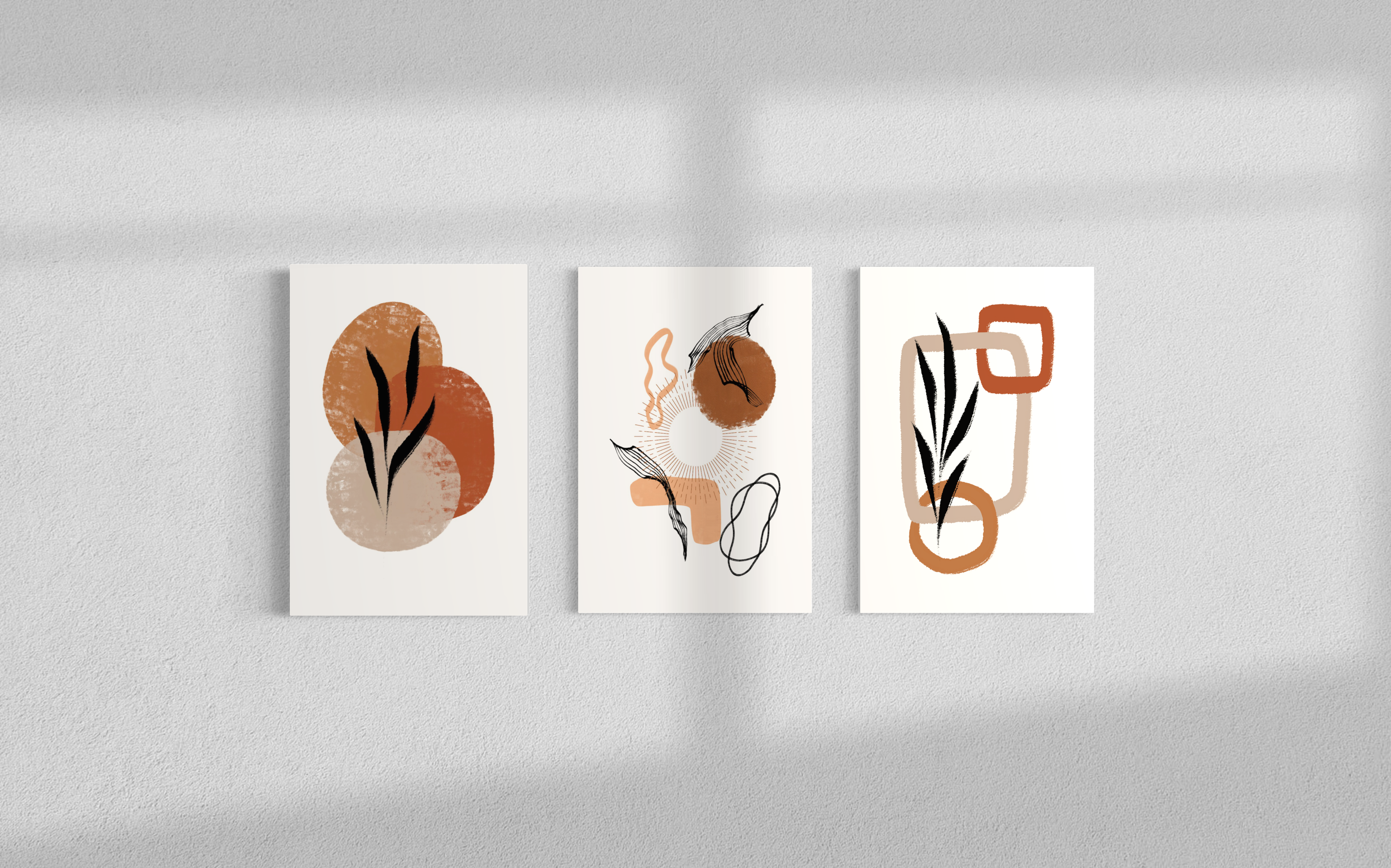 Boho Triptych, Set of 3 frames