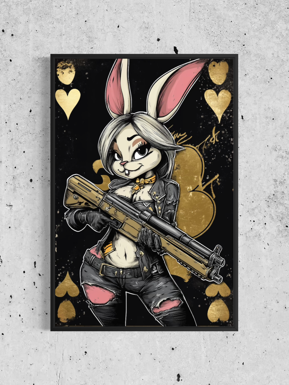 Lapine Rebelle – Noir et Or
