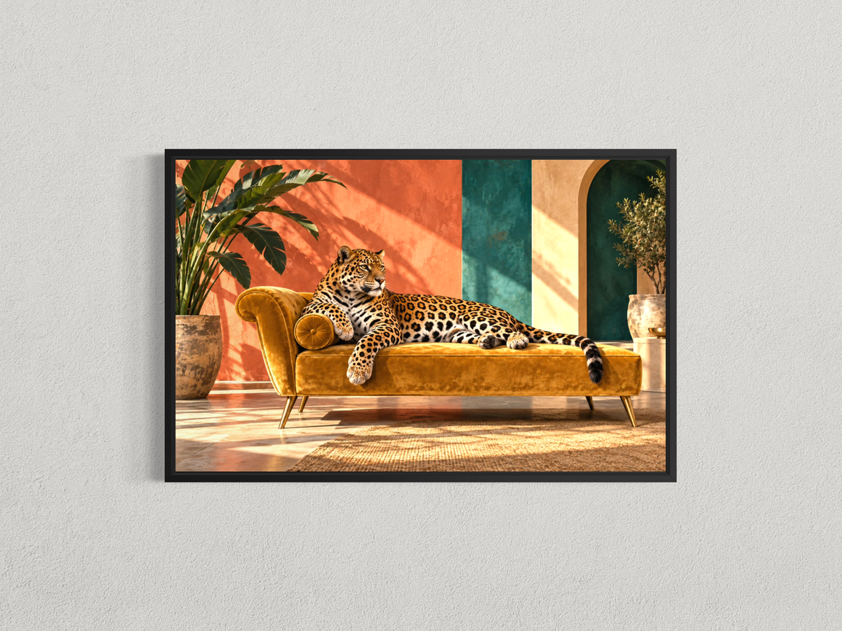 Léopard Royal — Art mural méditerranéen