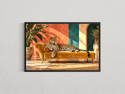 Léopard Royal — Art mural méditerranéen