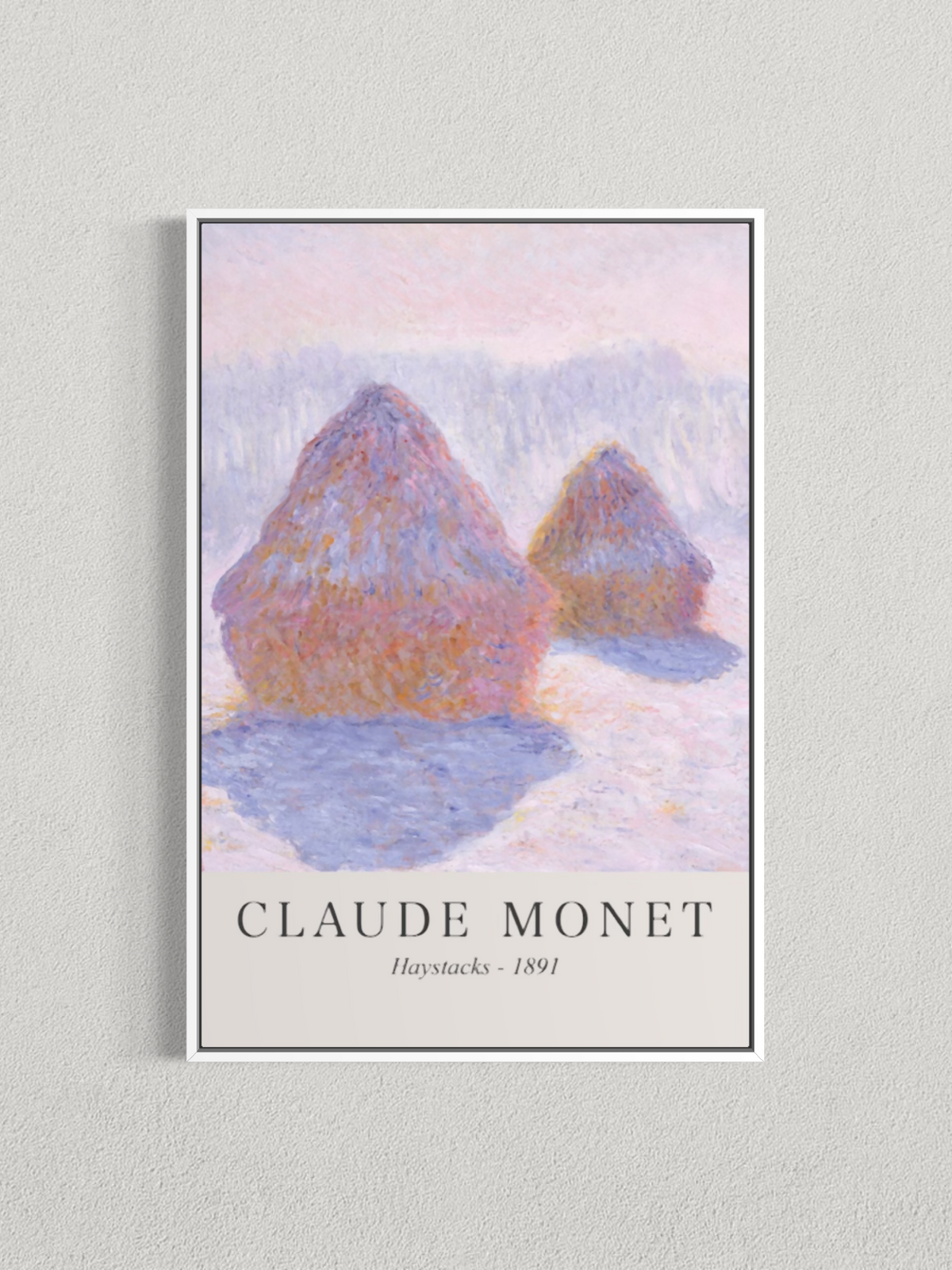 Meules, effet de neige et soleil – Claude Monet