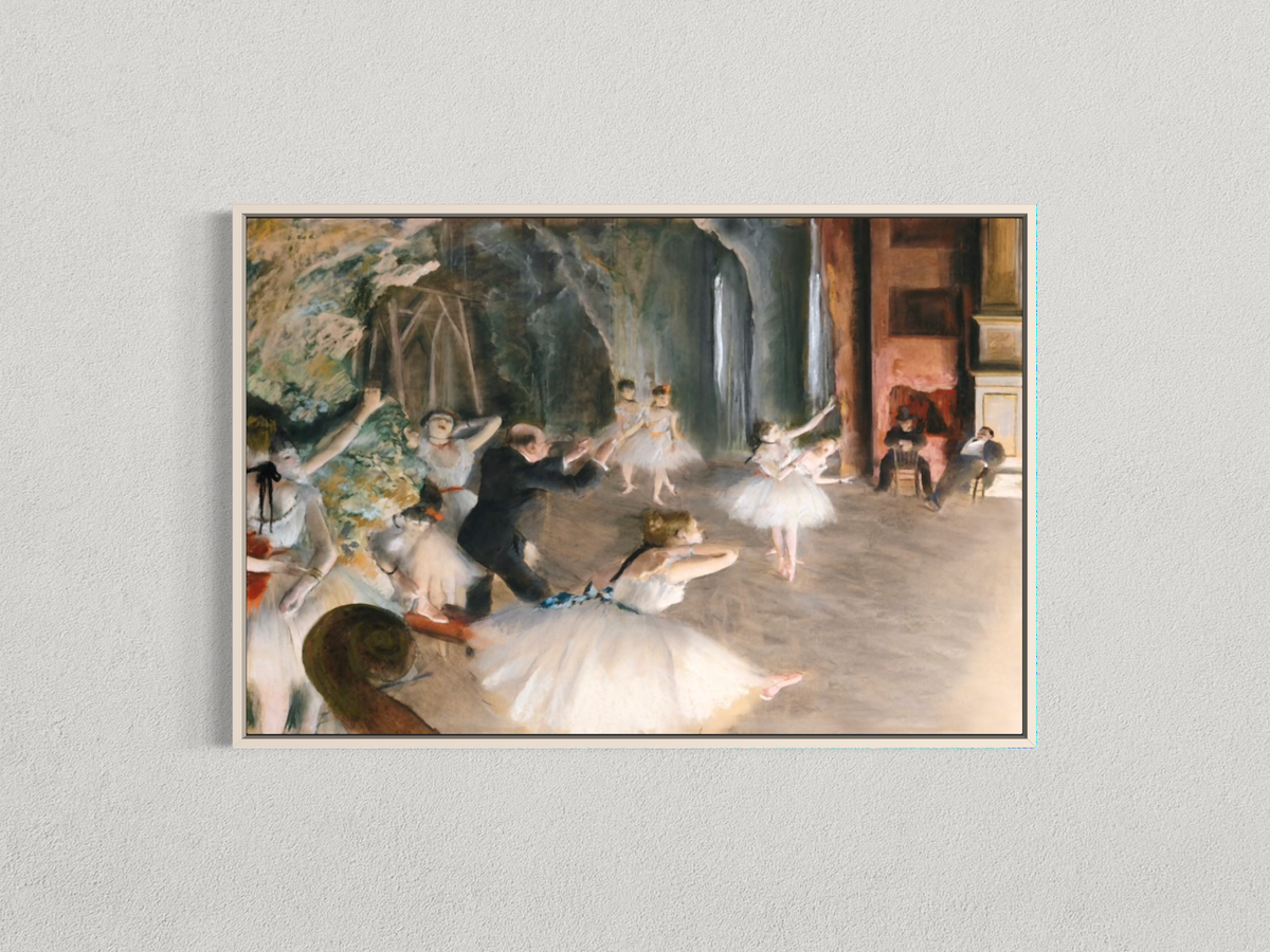 Répétition de ballet sur scène – Edgar Degas