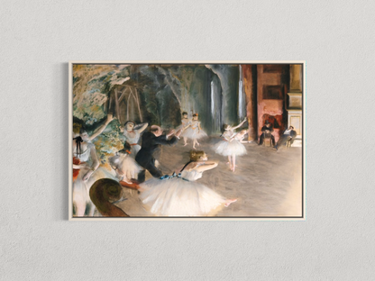 Répétition de ballet sur scène – Edgar Degas