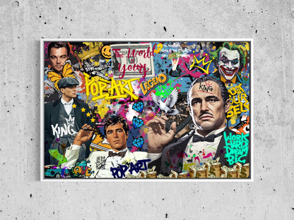 Rois du Pouvoir – Toile Pop Art & Cinéma