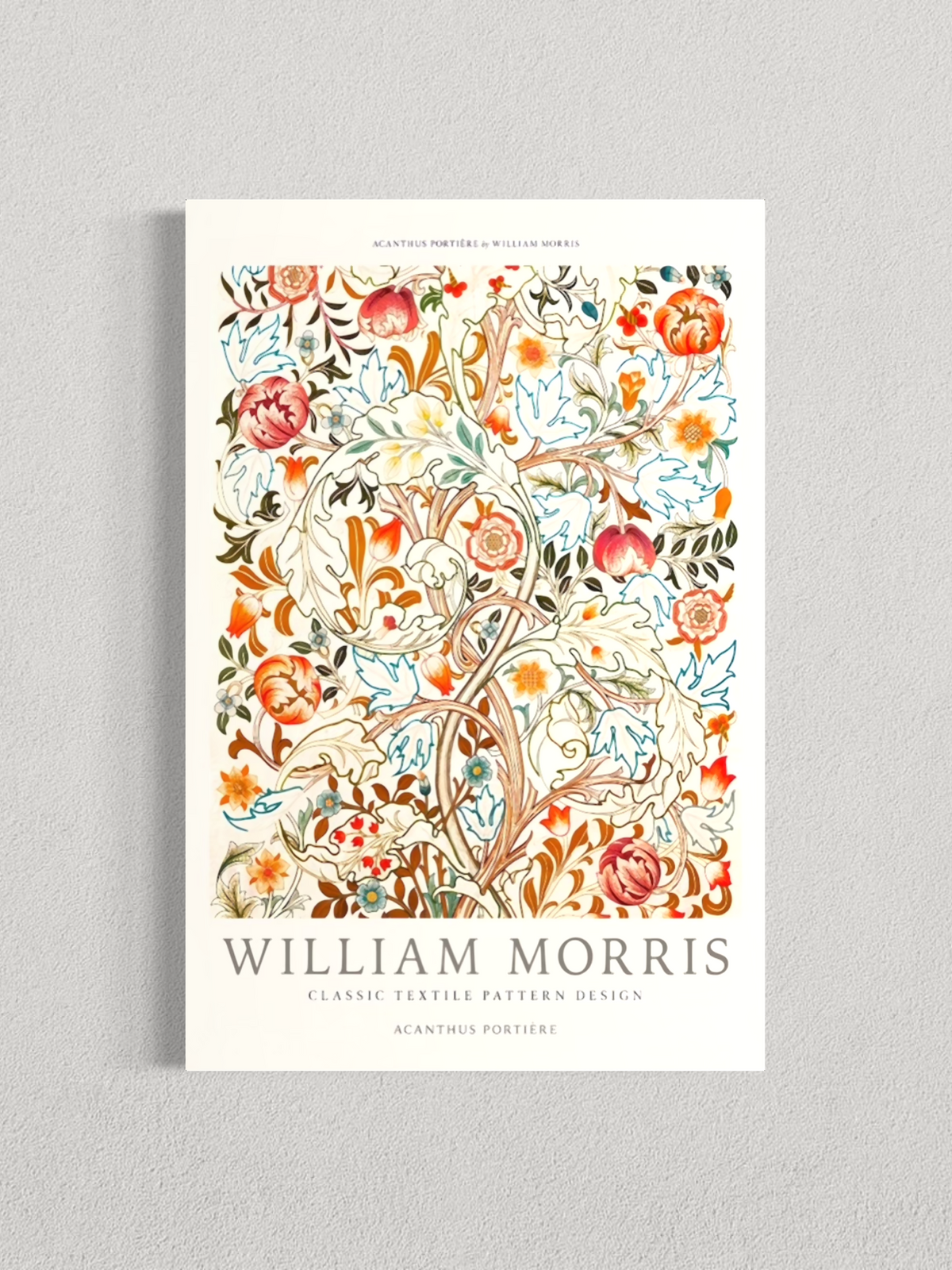 William Morris – Acanthus Fleuri, Affiche Botanique