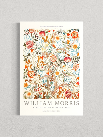 William Morris – Acanthus Fleuri, Affiche Botanique