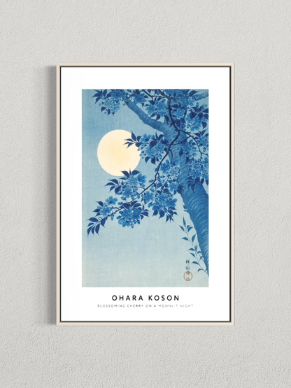 Cerisier en fleurs au clair de lune – Ohara Koson