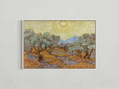 Oliviers sous un ciel jaune – Vincent van Gogh (1889)
