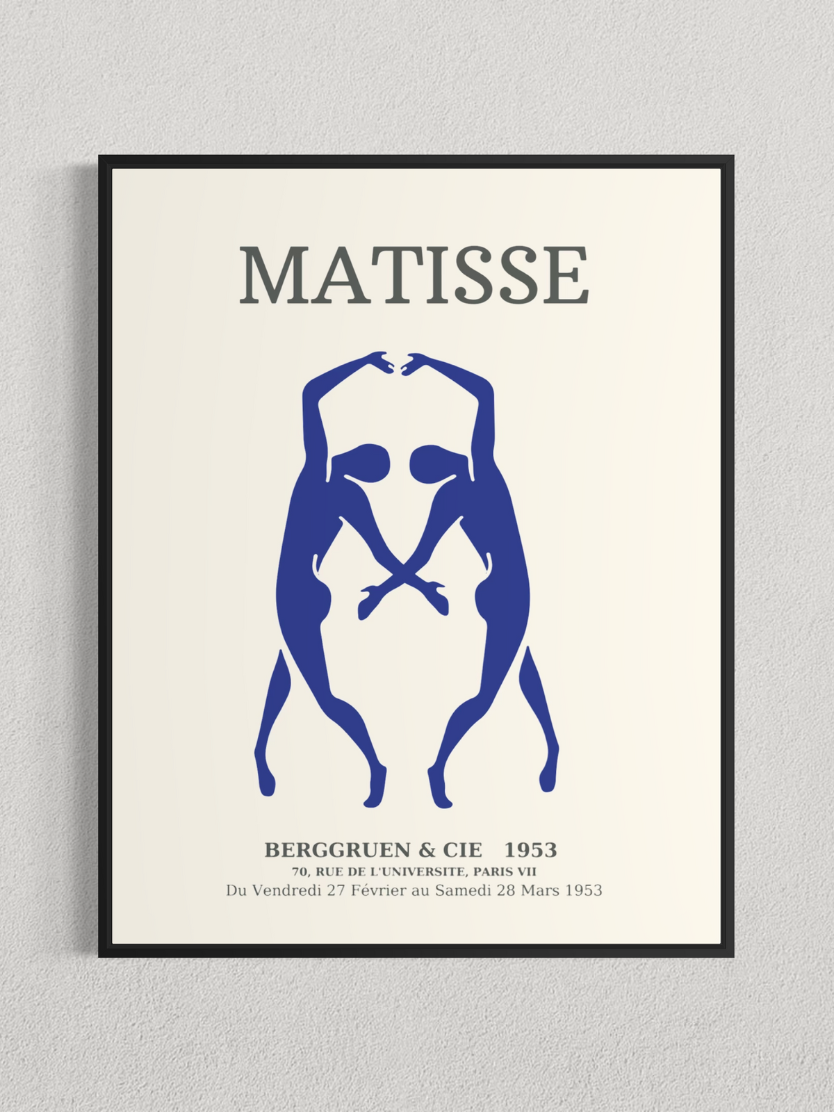 Matisse – Silhouettes Bleues, Affiche Vintage