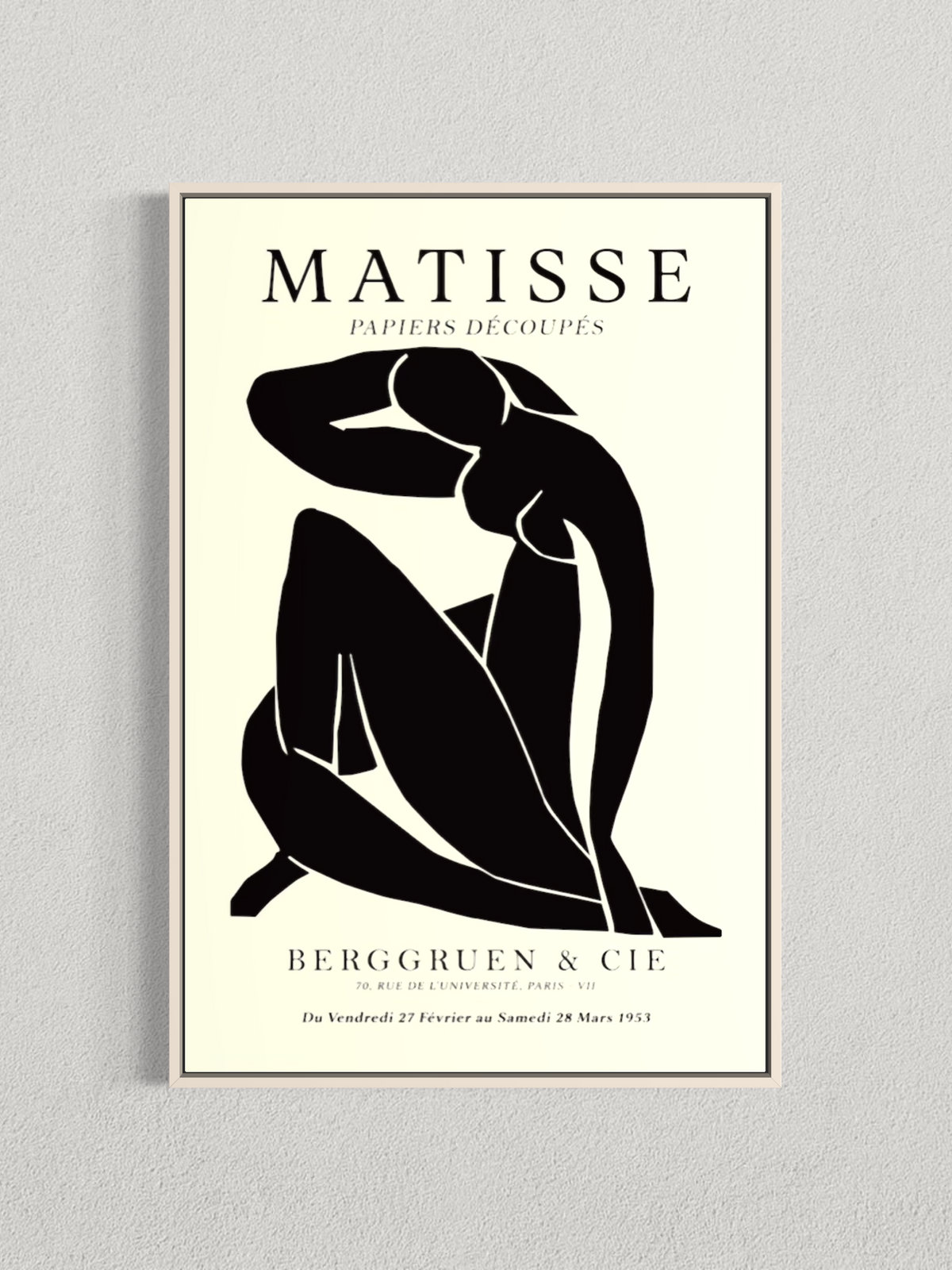 Matisse – Silhouette Noire, Affiche Vintage