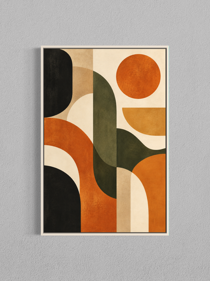 Équilibre rétro – Art abstrait géométrique