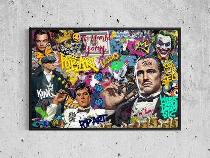 Rois du Pouvoir – Toile Pop Art & Cinéma