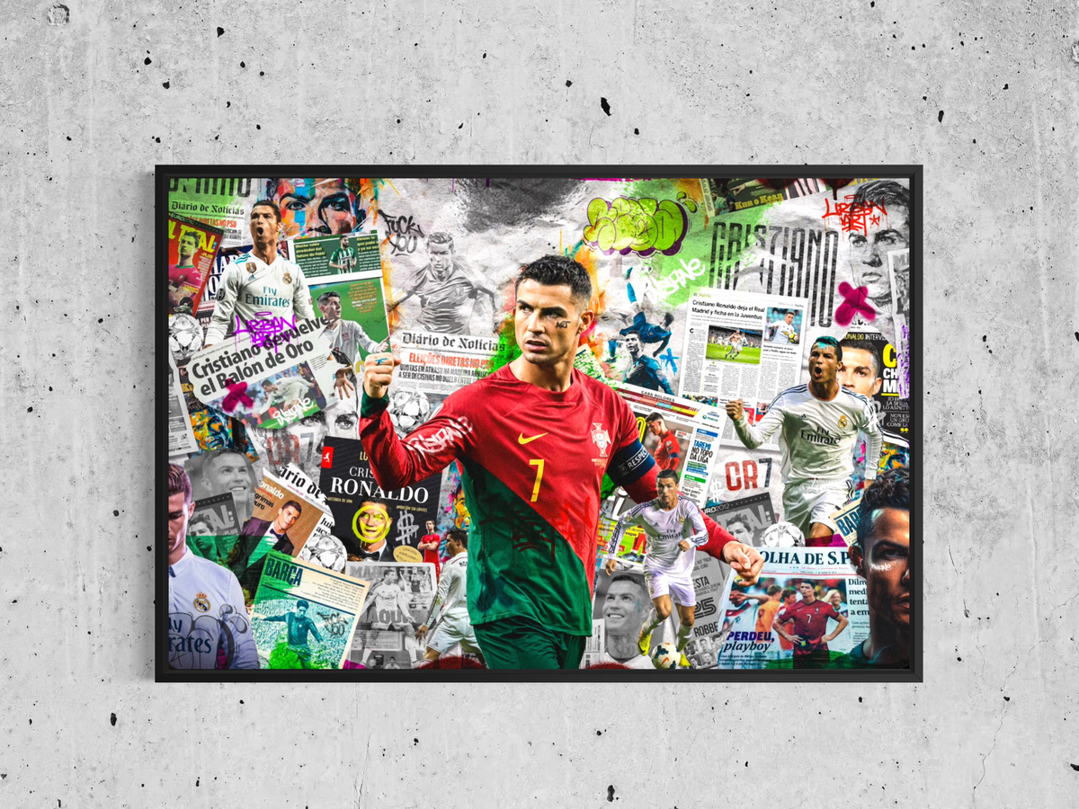 Légende du Football – Collage Street Art