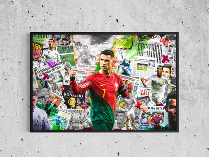 Légende du Football – Collage Street Art