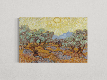Oliviers sous un ciel jaune – Vincent van Gogh (1889)