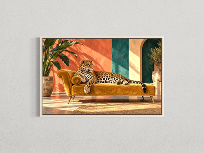 Léopard Royal — Art mural méditerranéen