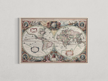 Carte du monde ancienne – Henricus Hondius, 1630
