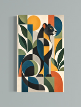 Panthère Géométrique — Art Déco Moderne