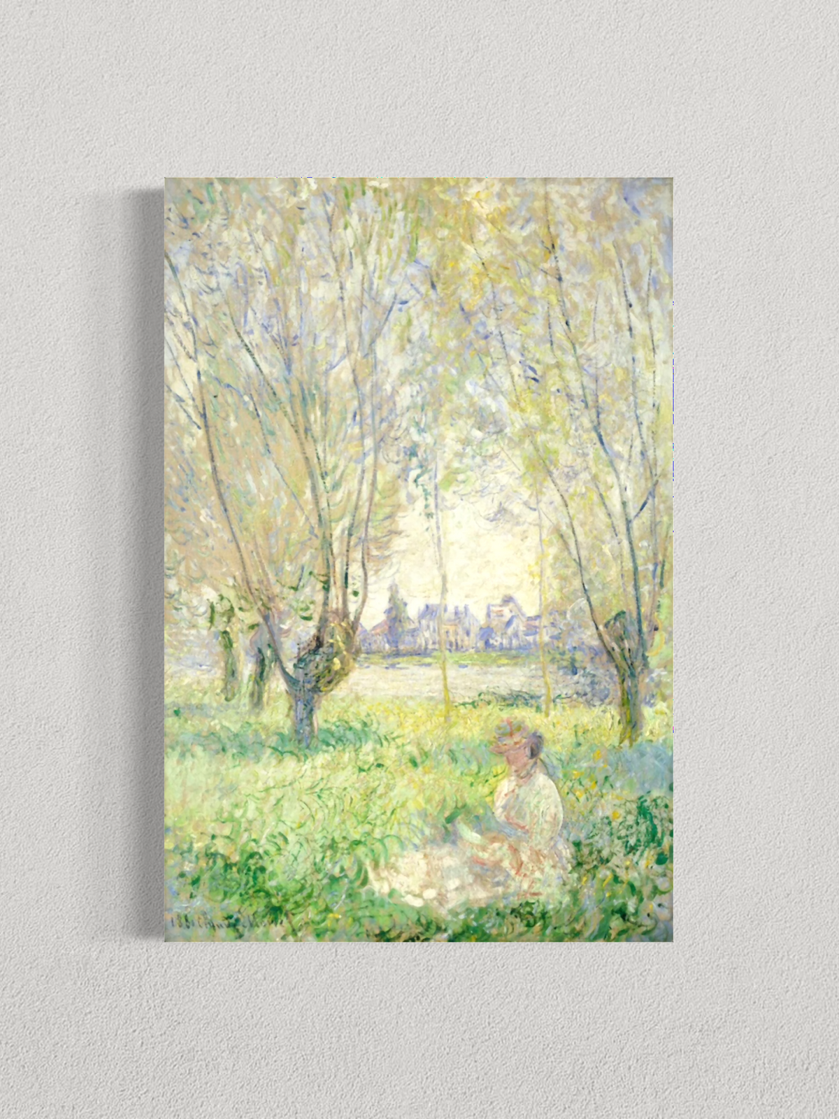 Lecture au jardin – scène impressionniste