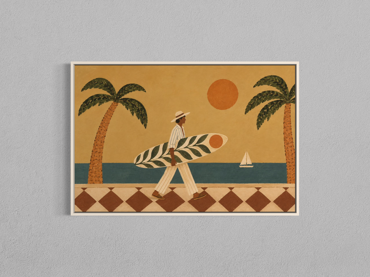 Surfeur sous le soleil – Évasion côtière