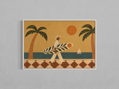 Surfeur sous le soleil – Évasion côtière