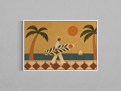 Surfeur sous le soleil – Évasion côtière