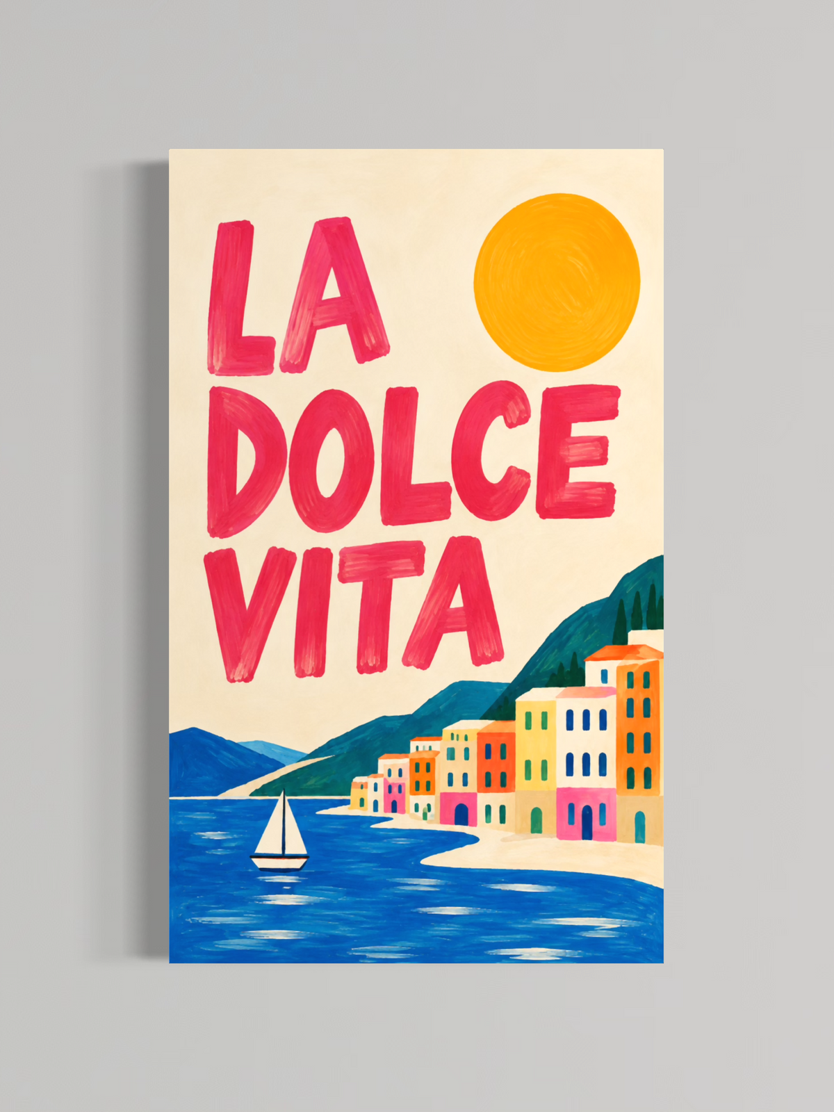 La Dolce Vita — Affiche Méditerranéenne Colorée