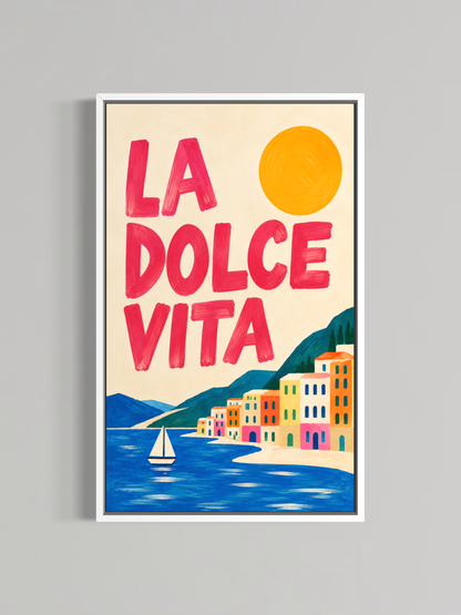 La Dolce Vita — Affiche Méditerranéenne Colorée
