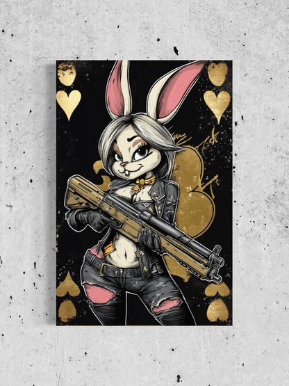 Lapine Rebelle – Noir et Or
