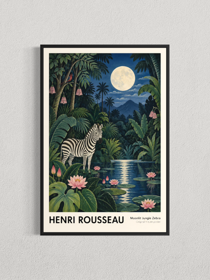 Zèbre au clair de lune – Hommage à Henri Rousseau