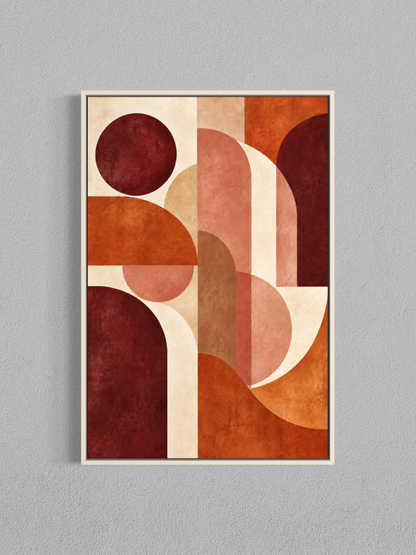 Arches Terracotta – Art abstrait rétro