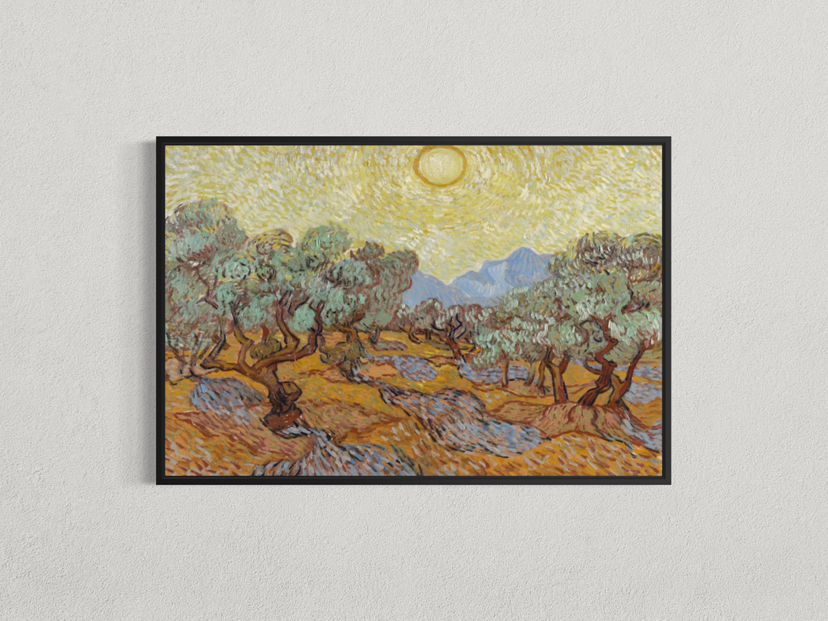 Oliviers sous un ciel jaune – Vincent van Gogh (1889)