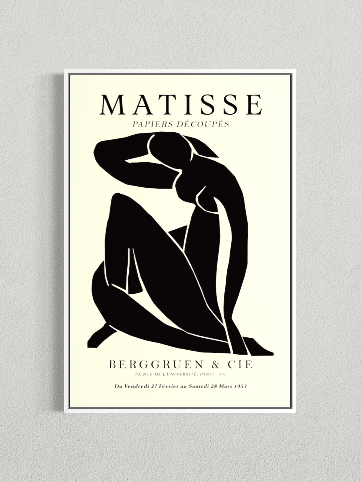 Matisse – Silhouette Noire, Affiche Vintage