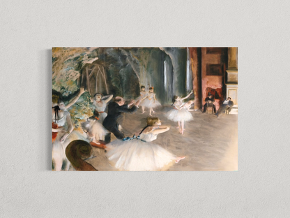 Répétition de ballet sur scène – Edgar Degas