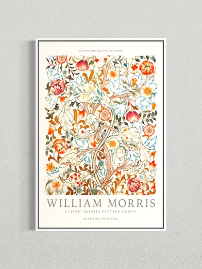 William Morris – Acanthus Fleuri, Affiche Botanique