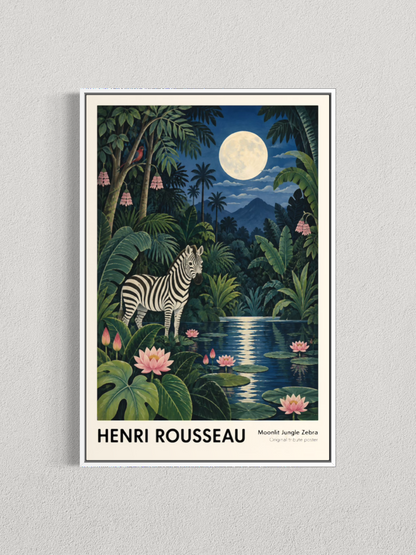 Zèbre au clair de lune – Hommage à Henri Rousseau