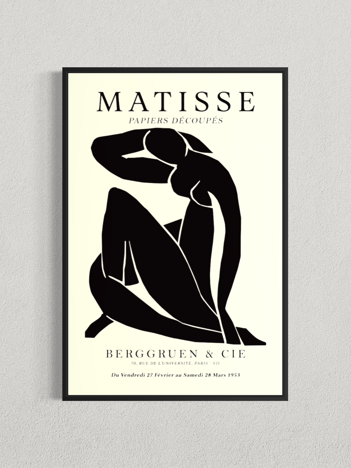 Matisse – Silhouette Noire, Affiche Vintage