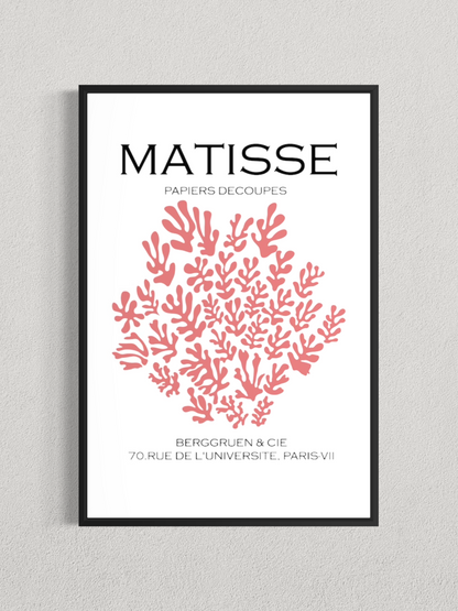 Matisse – Papiers Découpés Roses, Affiche Vintage