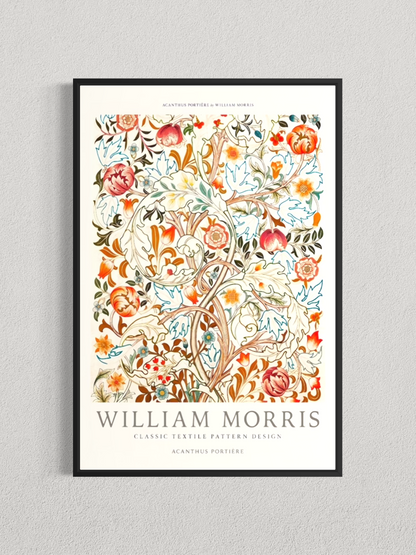 William Morris – Acanthus Fleuri, Affiche Botanique