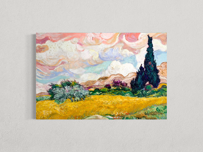 Cyprès et champ de blé – Vincent van Gogh