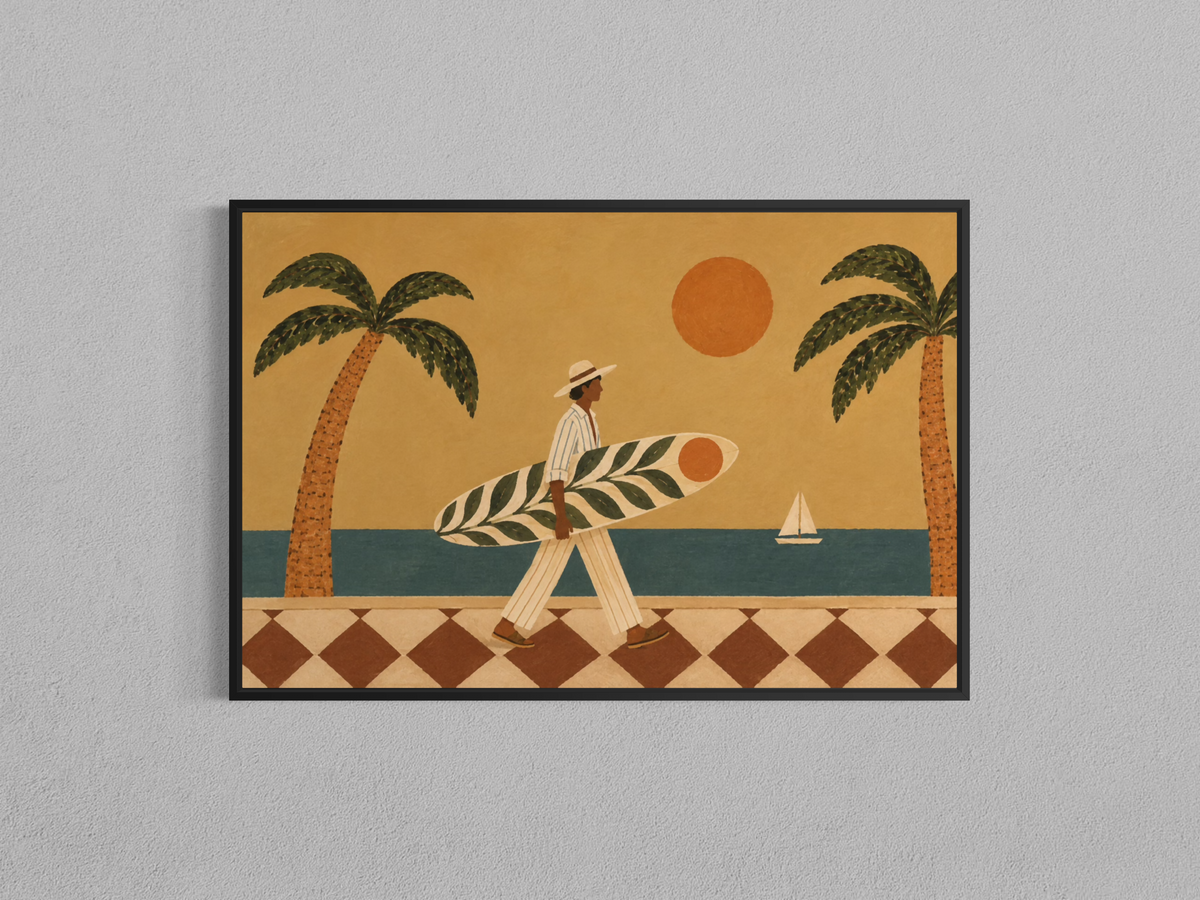 Surfeur sous le soleil – Évasion côtière