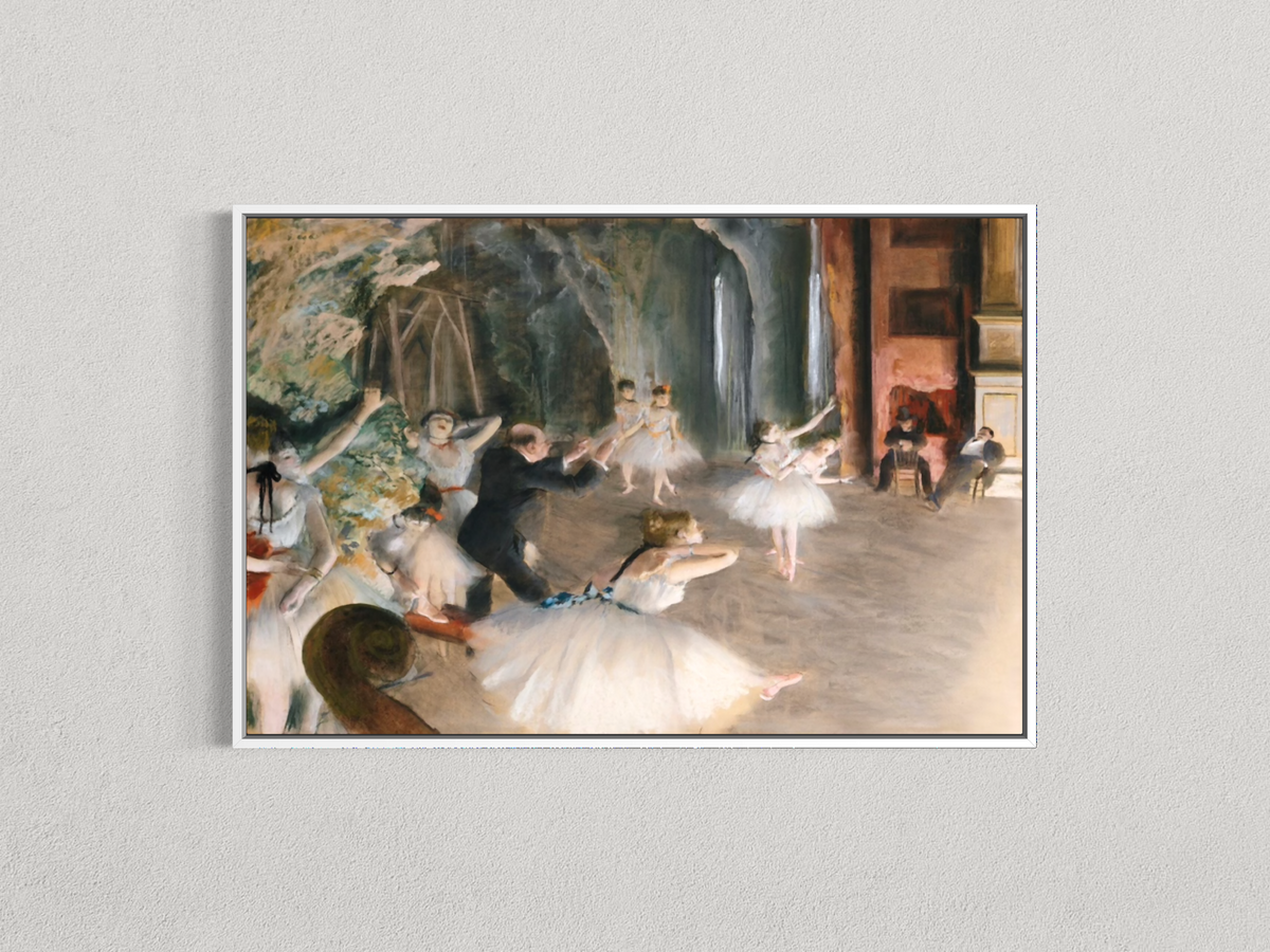Répétition de ballet sur scène – Edgar Degas