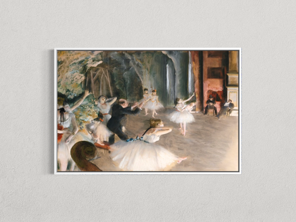 Répétition de ballet sur scène – Edgar Degas