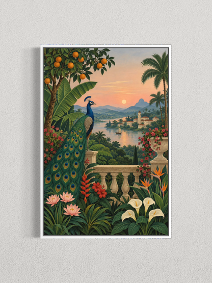 Le Paon au jardin tropical – Hommage à Henri Rousseau