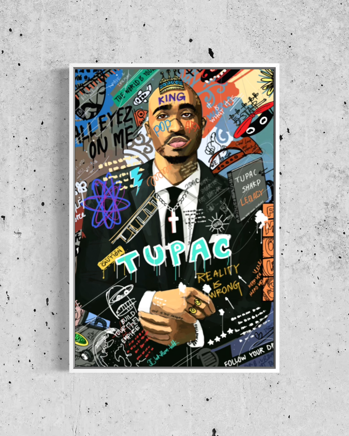 Icône du rap des années 90 – Toile Pop Art & Graffiti