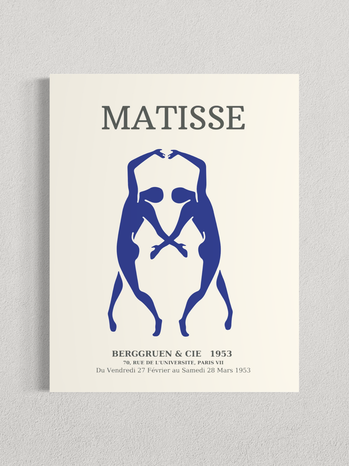 Matisse – Silhouettes Bleues, Affiche Vintage