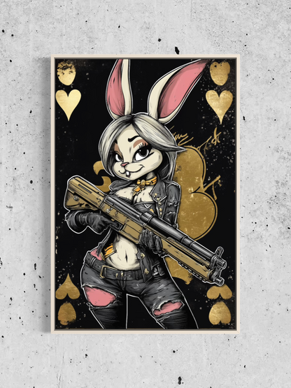 Lapine Rebelle – Noir et Or