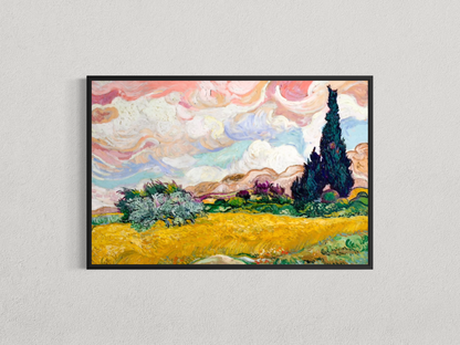 Cyprès et champ de blé – Vincent van Gogh