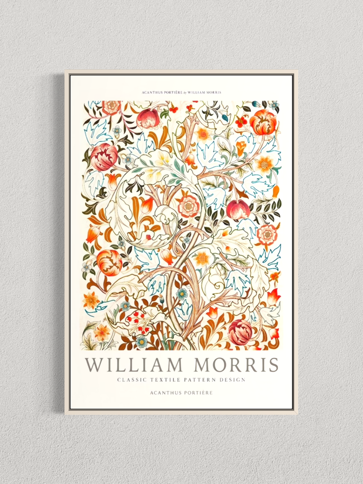 William Morris – Acanthus Fleuri, Affiche Botanique