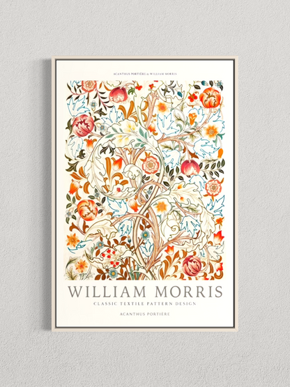 William Morris – Acanthus Fleuri, Affiche Botanique